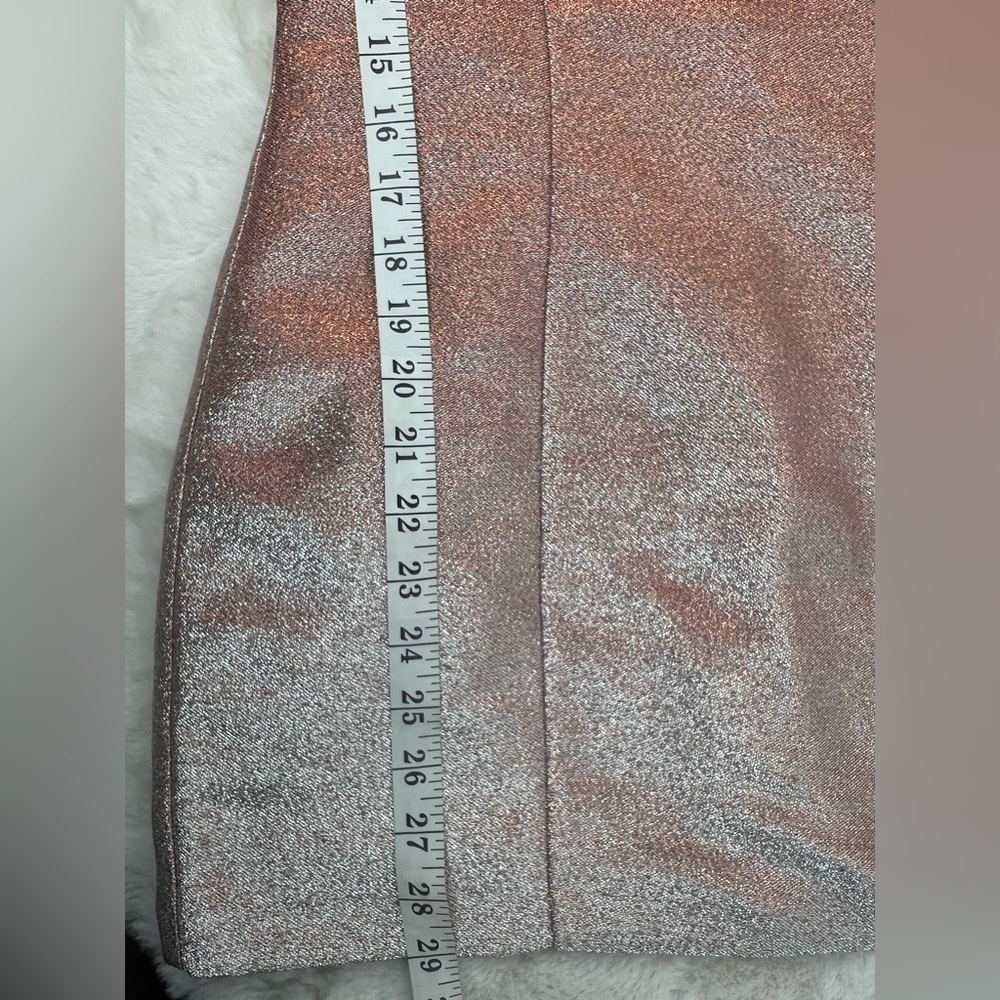 NWT: Express Sparkly Metallic Rose Gold Dress - Picture 6 of 12